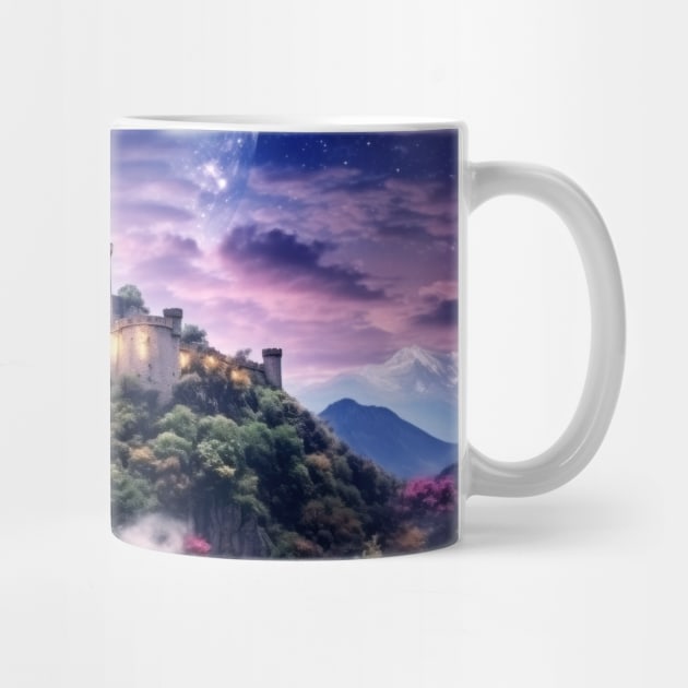 Fortress Castle Otherworldly Dimension Fantastic Landscape Surrealist by Cubebox